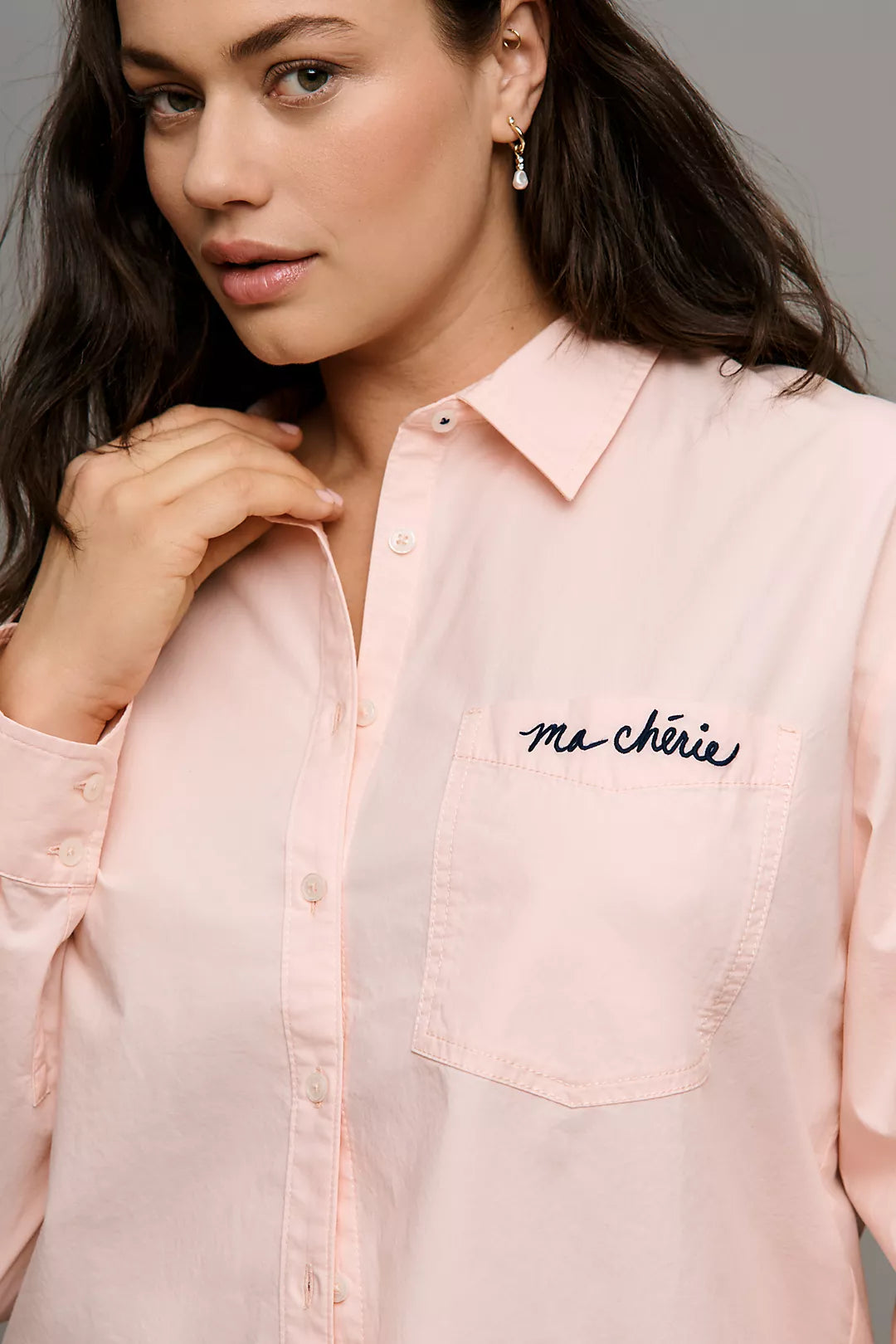 The Shrunken Bennet Embellished Buttondown Shirt