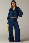 Load image into Gallery viewer, Maeve Silken Tie Wide-Leg Pants
