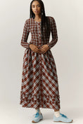Load image into Gallery viewer, Damson Madder Posey Smocked Long-Sleeve Organic Cotton Midi Dress
