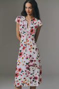 Load image into Gallery viewer, By Anthropologie Collared Short-Sleeve Midi Dress
