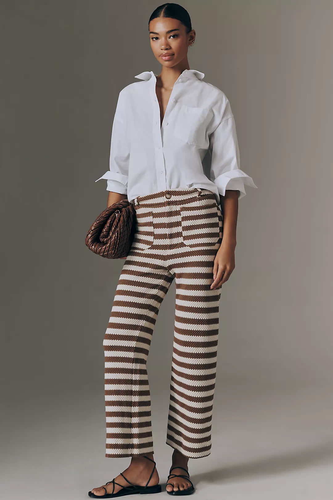 Colette Knit High-Rise Wide-Leg Cropped Pants