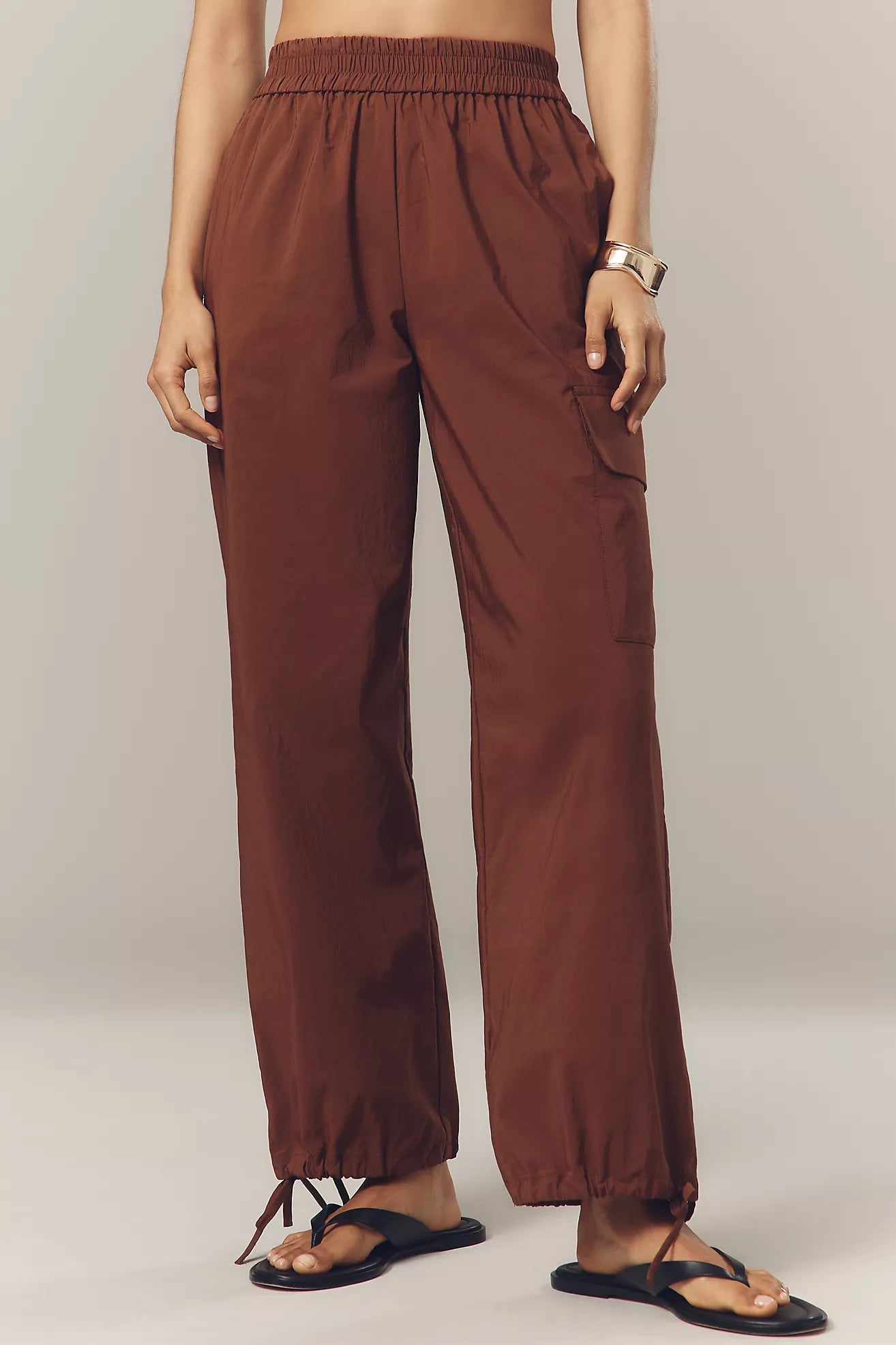 ALIGNE Carter Mid-Rise Tie-Detail Cargo Pants