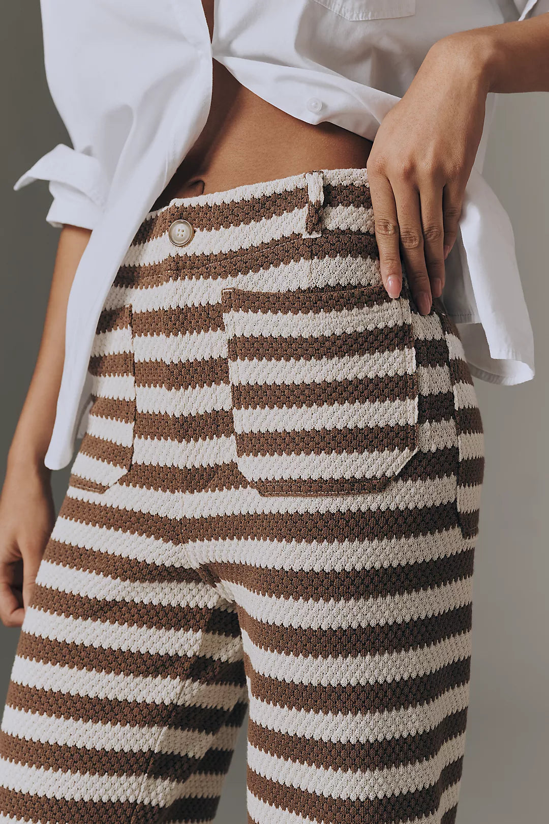 Colette Knit High-Rise Wide-Leg Cropped Pants