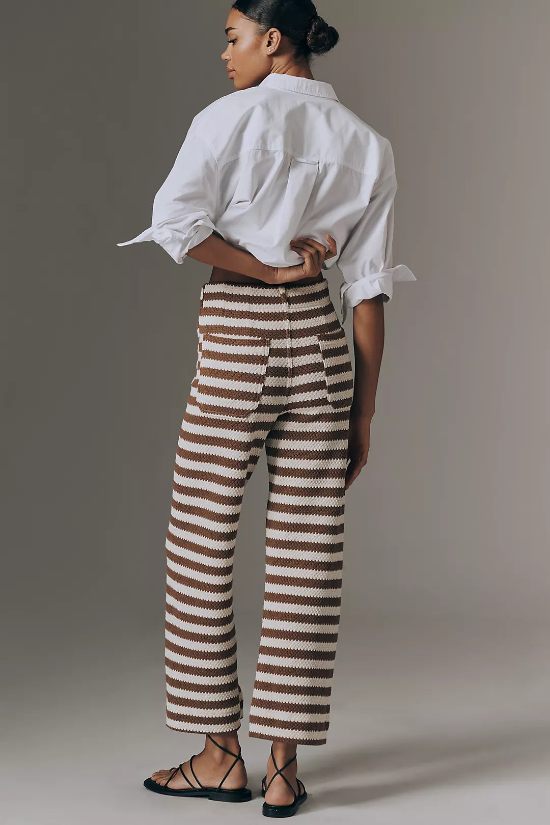 Colette Knit High-Rise Wide-Leg Cropped Pants