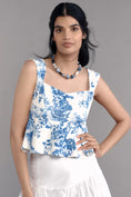 Load image into Gallery viewer, Maeve Square-Neck Peplum Tank Top
