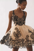 Load image into Gallery viewer, Maeve Sleeveless V-Neck Lace Fit & Flare Mini Dress
