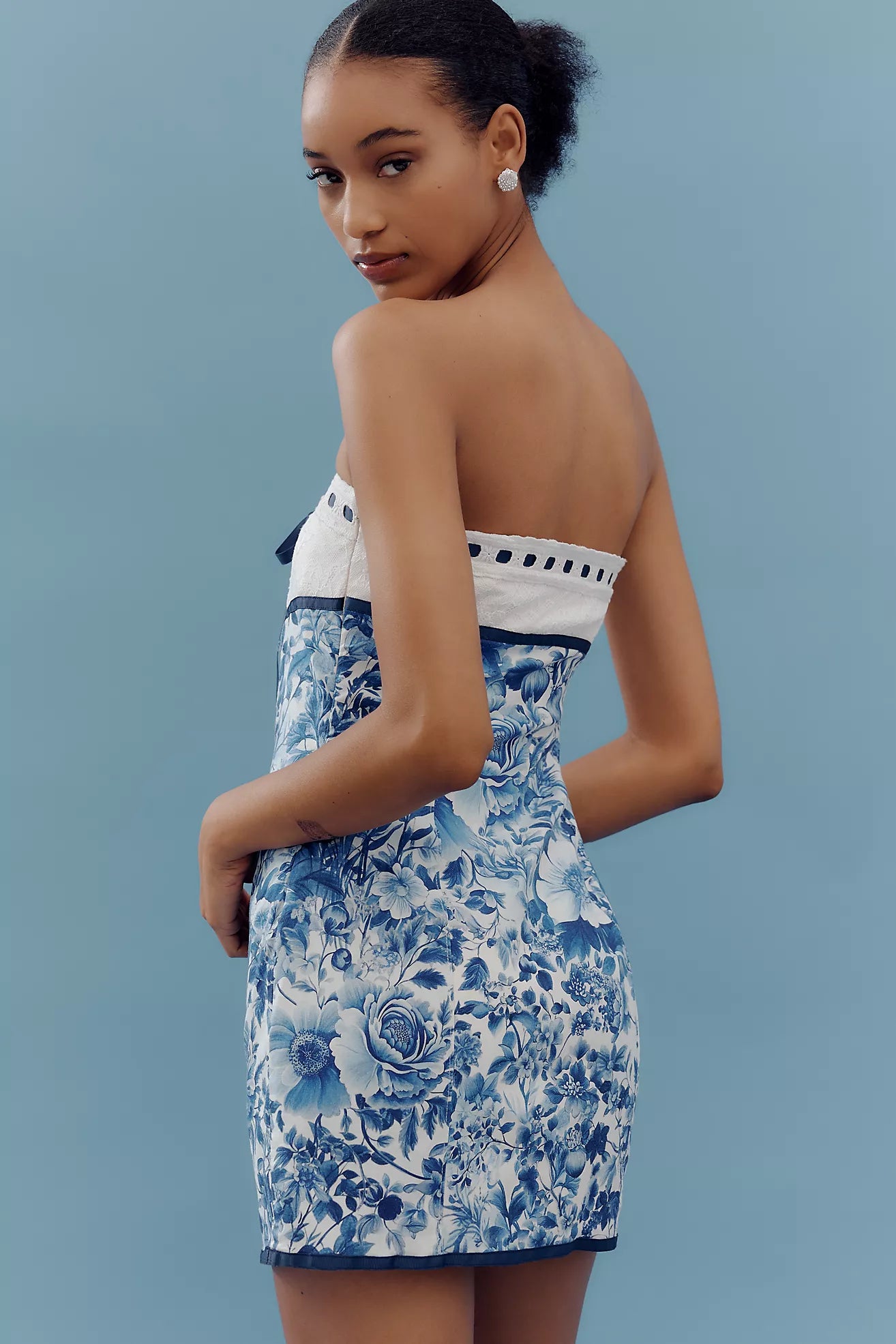 Maeve Strapless Tie-Front Mini Dress
