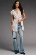 Load image into Gallery viewer, By Anthropologie Short-Sleeve Airy Embroidered Tunic Top
