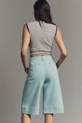 Load image into Gallery viewer, Maeve Tea Towel Denim Bermuda Shorts
