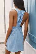 Load image into Gallery viewer, Celandine Ruffle-Back Apron Mini Dress
