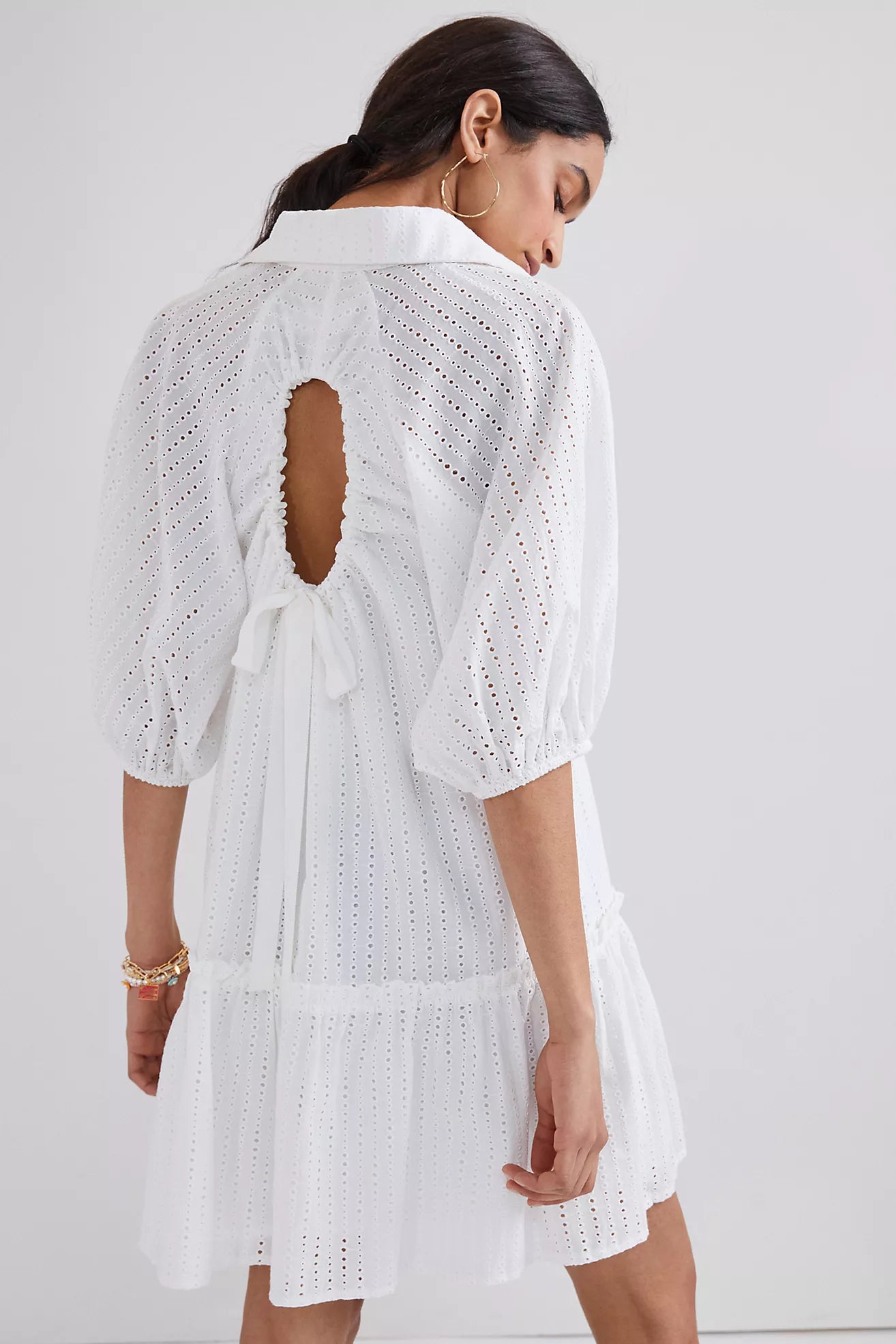 Julien Eyelet Mini Dress