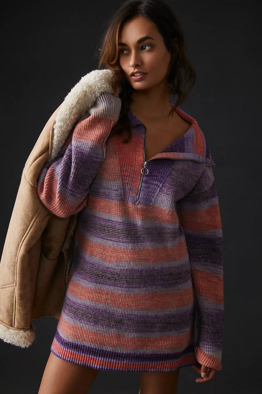 Daily Practice by Anthropologie Half-Zip Tunic Sweater