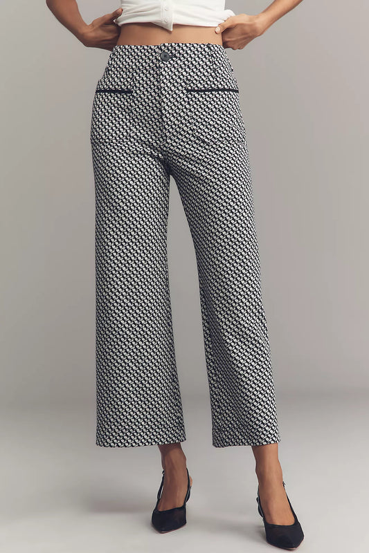 The Colette Knit Crop Wide-Leg Pants by Maeve