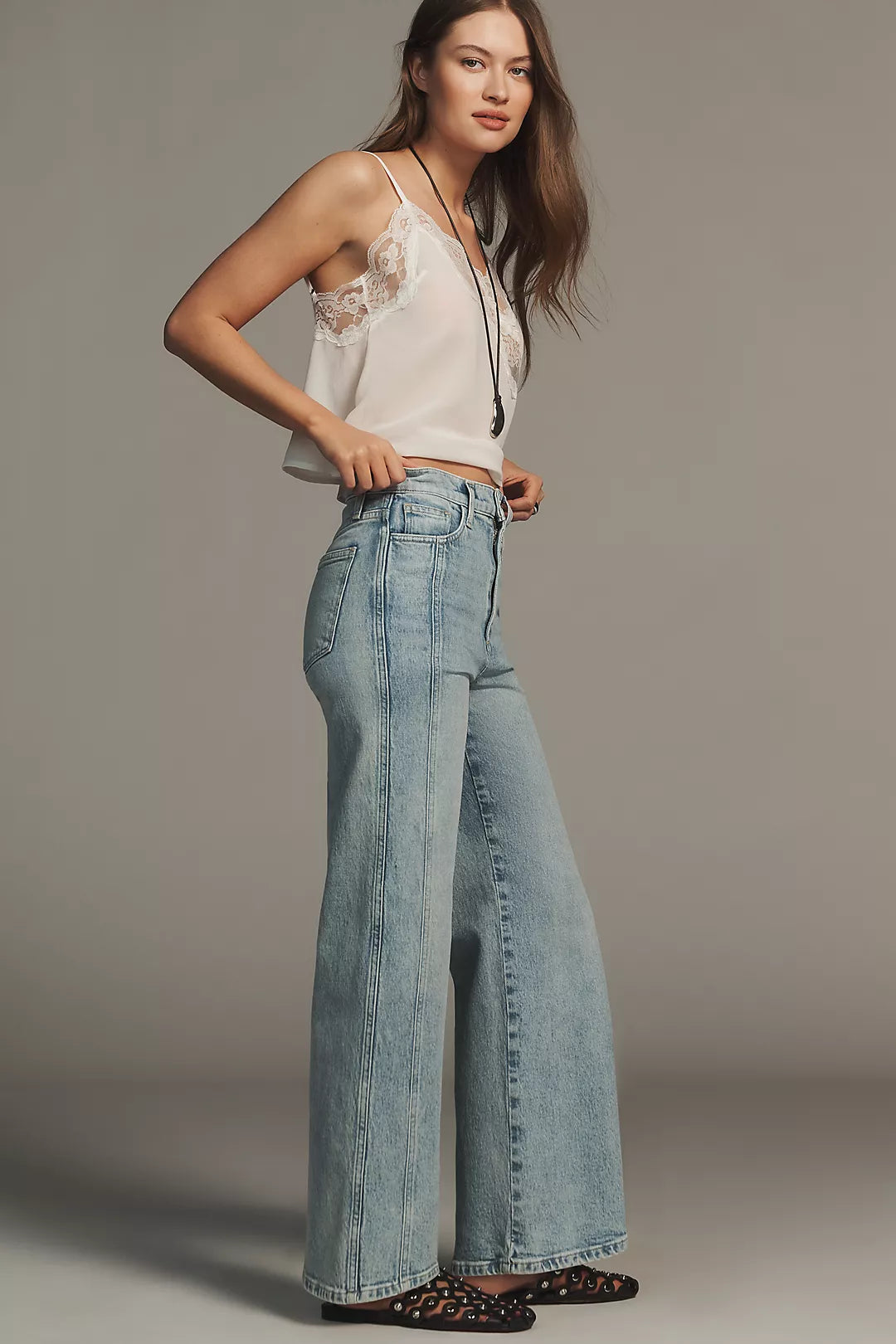 Joe's Jeans Mia High-Rise Wide-Leg Jeans
