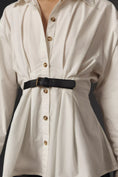 Load image into Gallery viewer, By Anthropologie Belted Buttondown Shirt
