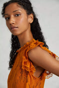 Load image into Gallery viewer, Blue Tassel Tiered Lace Tunic Dress
