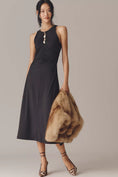 Load image into Gallery viewer, By Anthropologie Sleeveless Hardware Ruched Midi Dress
