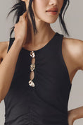 Load image into Gallery viewer, By Anthropologie Sleeveless Hardware Ruched Midi Dress
