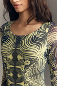 Load image into Gallery viewer, By Anthropologie Long-Sleeve Open-Back Mesh Maxi Dress
