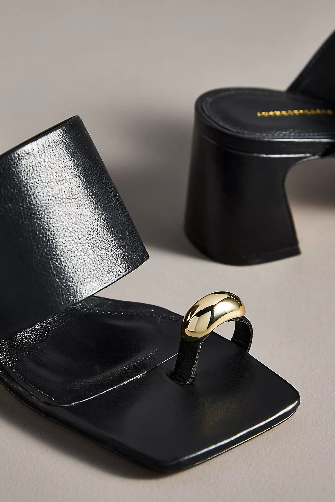 By Anthropologie Toe-Ring Block-Heel Mules