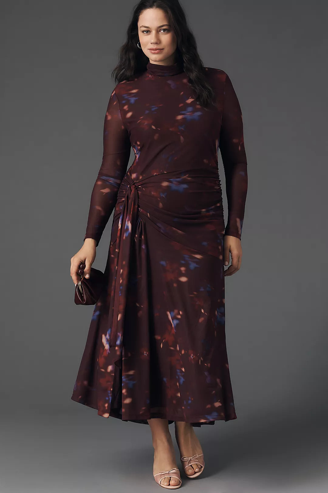 ASTR  Label Aubriella Plus High-Neck Midi Dress