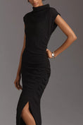 Load image into Gallery viewer, The Maya Ruched Cowl Neck Dress: Textured Edition

