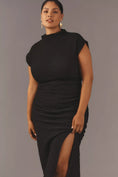 Load image into Gallery viewer, The Maya Ruched Cowl Neck Dress: Textured Edition
