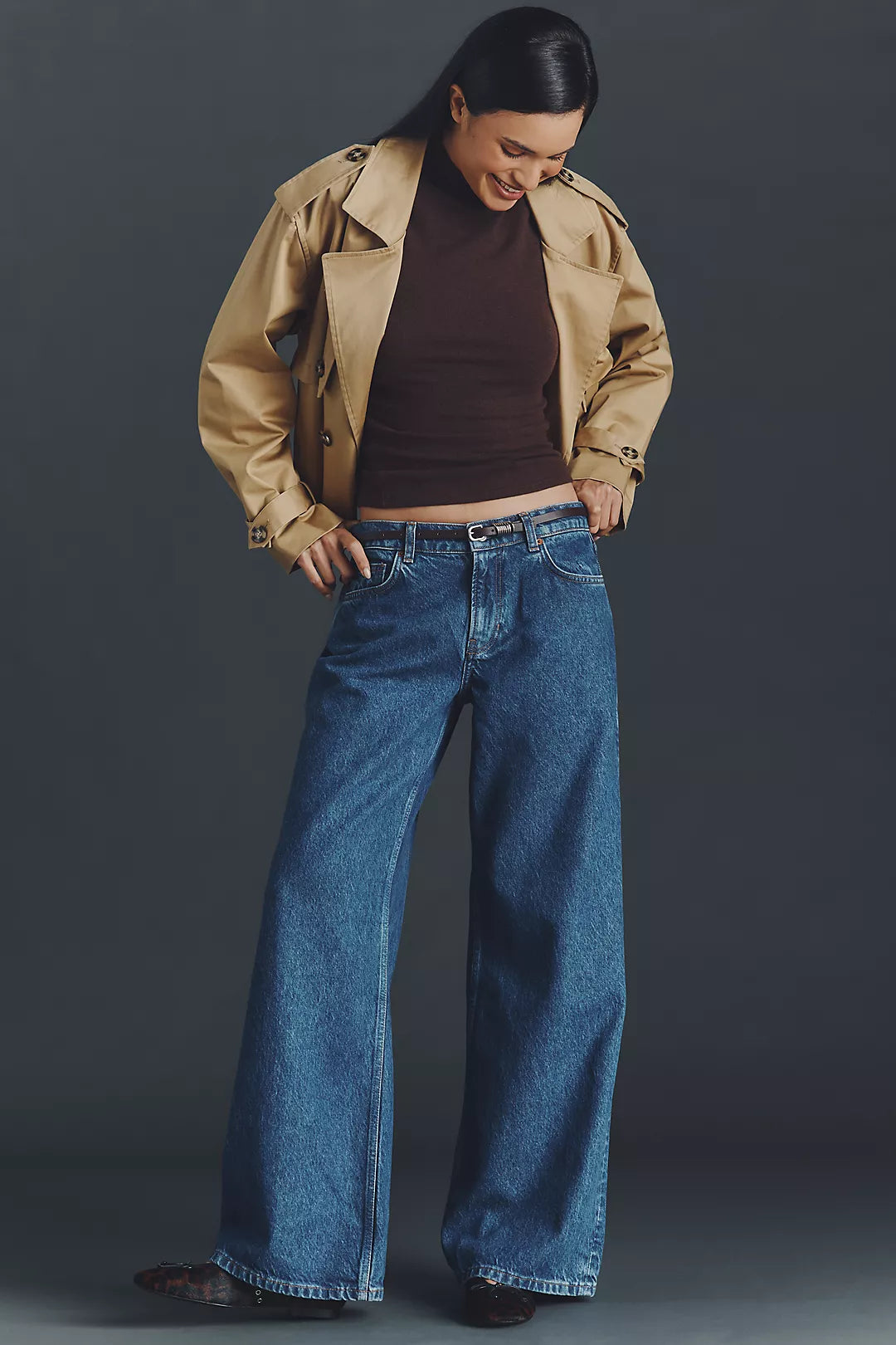 Reformation Cary Low-Rise Wide-Leg Jeans