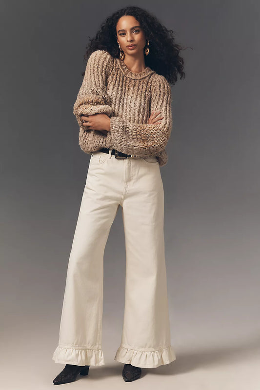 Pilcro Scandi Mid-Rise Wide Leg Jeans