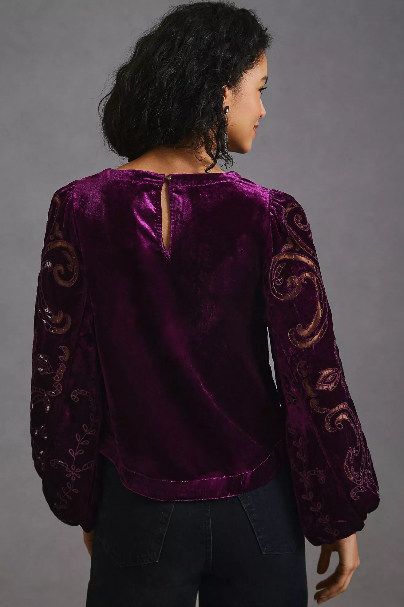 Velvet Cutwork Top