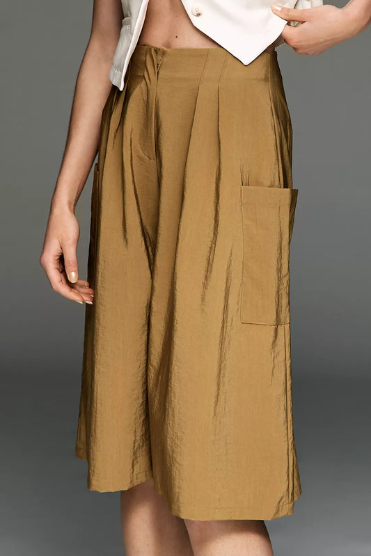 Maeve Wide Leg Cargo Culotte Pants