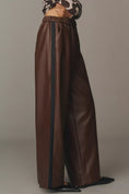 Load image into Gallery viewer, Maeve Faux Leather Pull-On Track Pants
