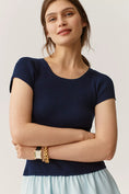 Load image into Gallery viewer, By Anthropologie Short-Sleeve Twofer Sweater Midi Dress
