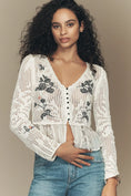 Load image into Gallery viewer, By Anthropologie Floral Embroidered Sweater
