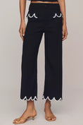 Load image into Gallery viewer, The Colette Scalloped Crop Wide-Leg Pants by Maeve
