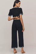 Load image into Gallery viewer, The Colette Scalloped Crop Wide-Leg Pants by Maeve
