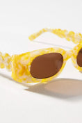 Load image into Gallery viewer, Rectangle Wavy Temple Sunglasses
