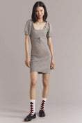 Load image into Gallery viewer, By Anthropologie Puff-Sleeve Crosshatch Sweater Dress
