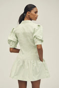 Load image into Gallery viewer, By Anthropologie Short-Sleeve Smocked A-Line Mini Shirt Dress
