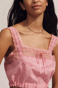 Load image into Gallery viewer, Forever That Girl Lace Square-Neck Bubble Tank Top

