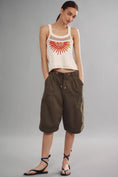 Load image into Gallery viewer, Pilcro Sunshine Motif Fringed Crop Sweater Tank
