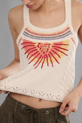 Load image into Gallery viewer, Pilcro Sunshine Motif Fringed Crop Sweater Tank
