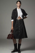 Load image into Gallery viewer, Pilcro Button-Front Denim Midi Skirt
