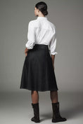 Load image into Gallery viewer, Pilcro Button-Front Denim Midi Skirt
