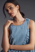 Load image into Gallery viewer, Mare Mare x Anthropologie Denim Shirred Blouse

