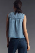 Load image into Gallery viewer, Mare Mare x Anthropologie Denim Shirred Blouse
