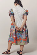 Load image into Gallery viewer, Maeve Puff-Sleeve Smocked Shirt Dress
