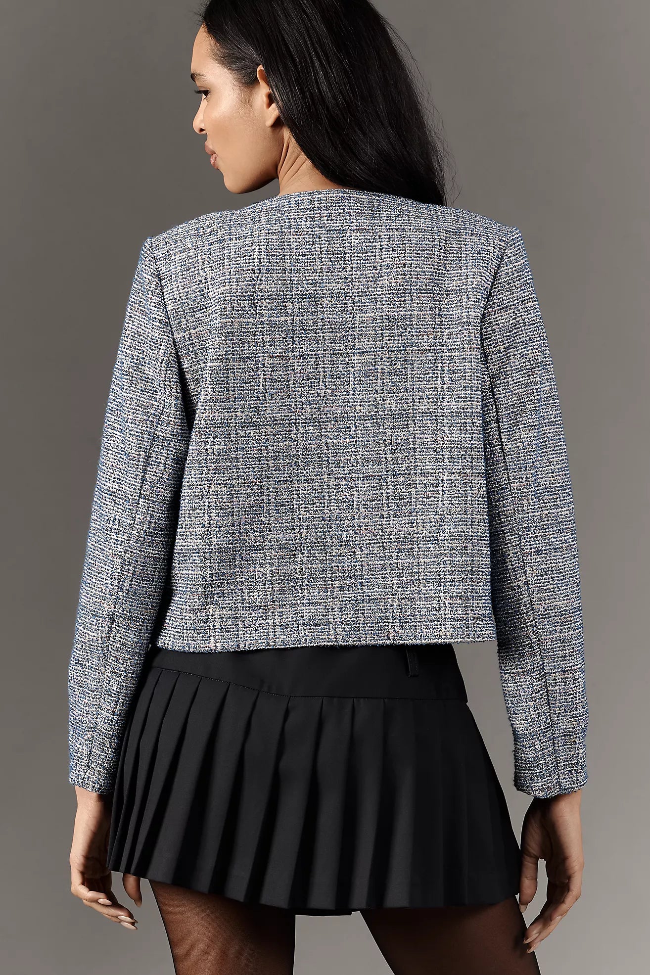 Maeve Knit Tweed Blazer Jacket