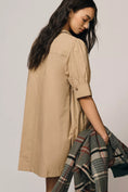 Load image into Gallery viewer, Maeve Puff-Sleeve Mini Shirtdress
