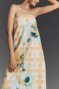 Load image into Gallery viewer, By Anthropologie Strapless Cotton Linen Dress
